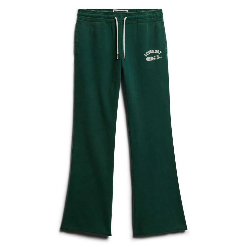 

Спортивные брюки Superdry Athletic Low Rise Flare, зеленый