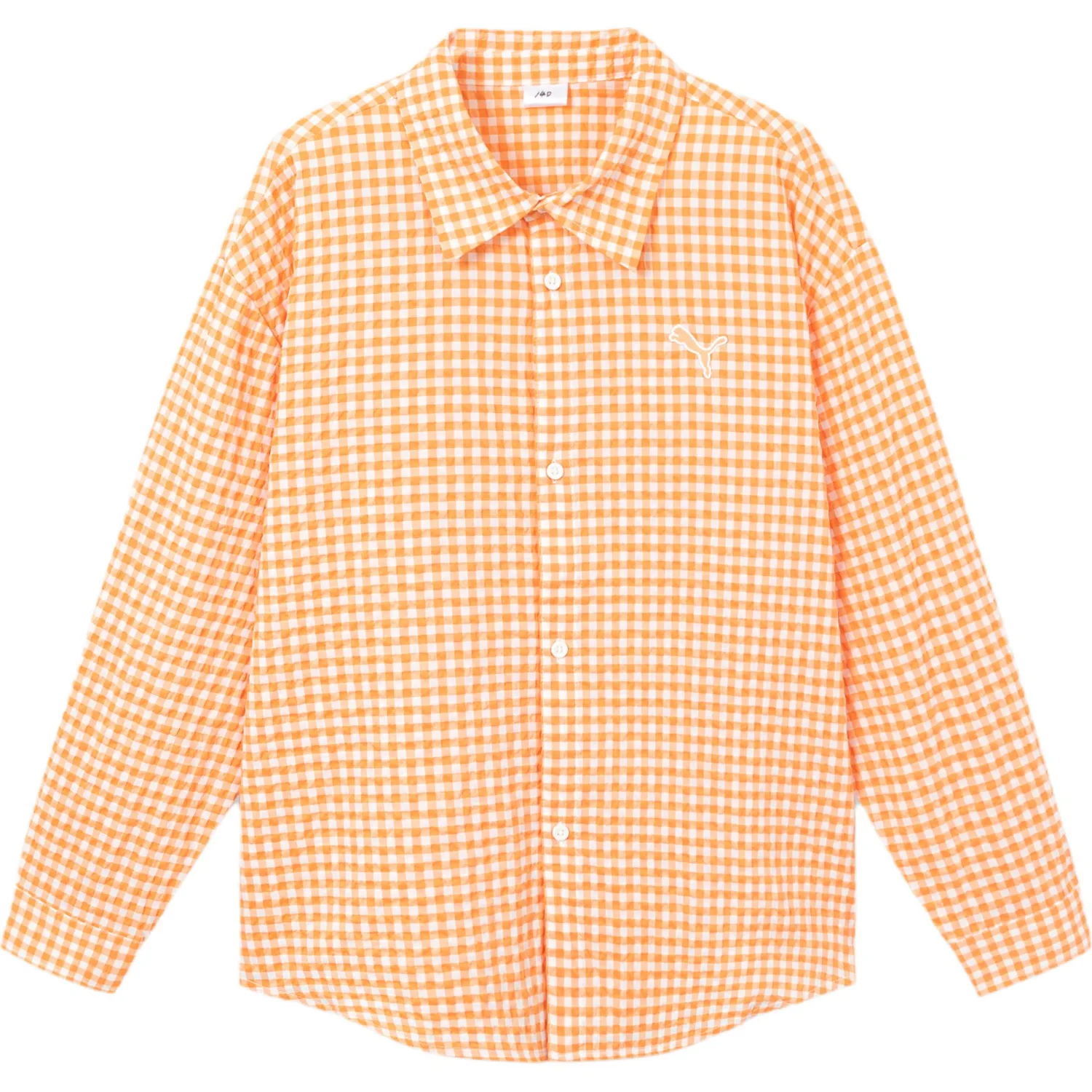 Мужская и женская Рубашка с лацканами PUMA, Red and Yellow Plaid