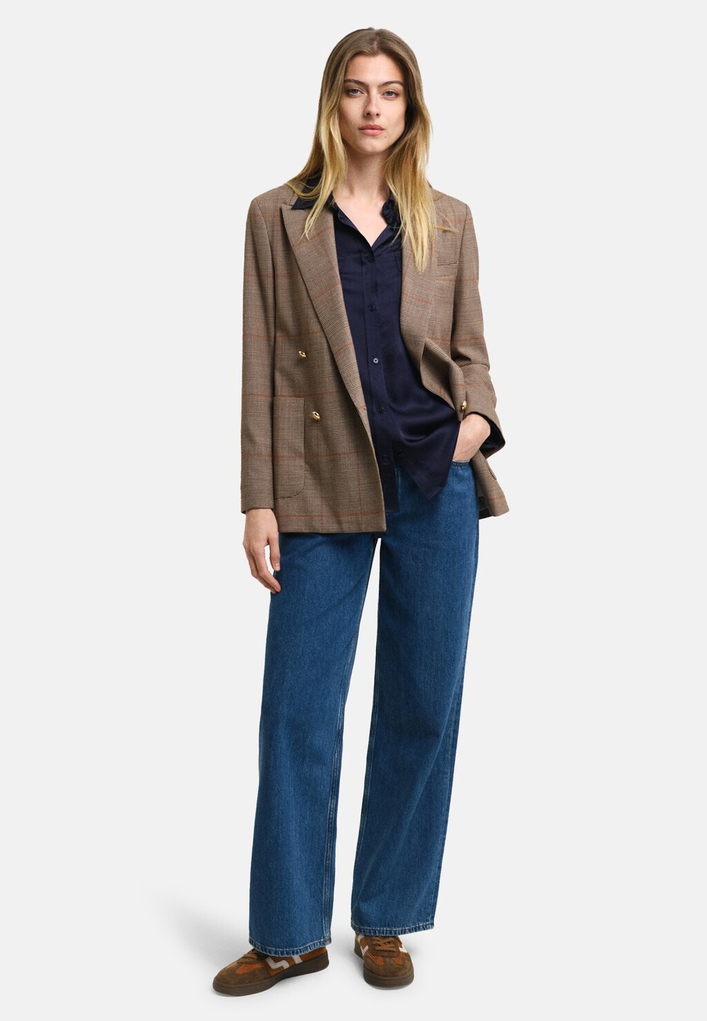 

Блузка на пуговицах REGULAR FIT POCKET GANT, темно-синий