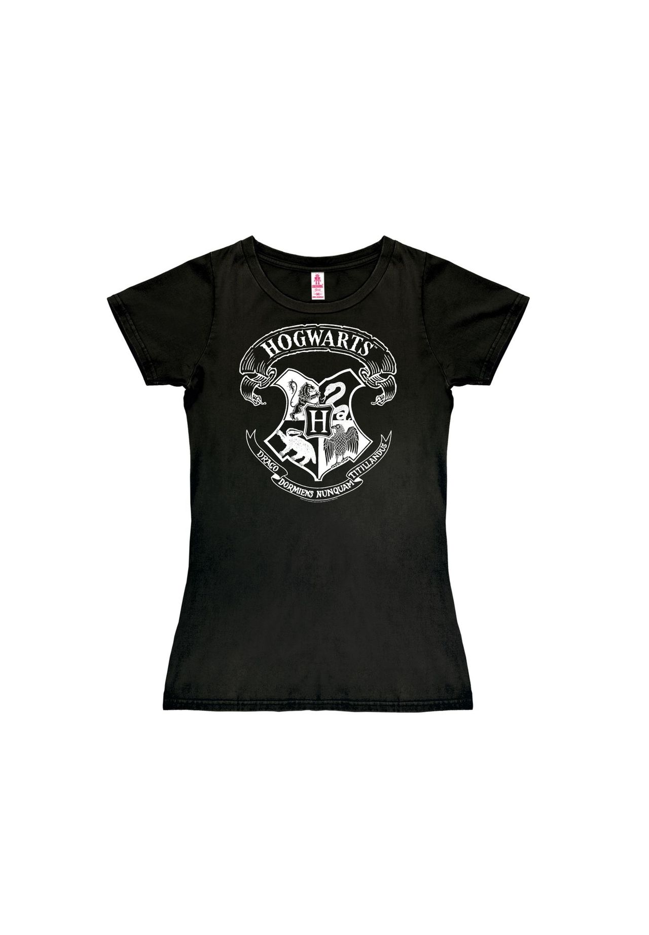 

Новая футболка для девочек «Гарри Поттер» — логотип Хогвартса (белая) LOGOSHIRT, черный