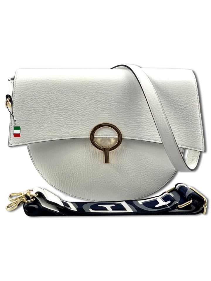 

Наплечная сумка Florence Umhängetasche, Citytasche Leder weiß ca. 30cm