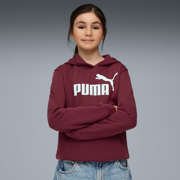 

Толстовка с капюшоном из флиса для больших детей Puma Essentials, красный