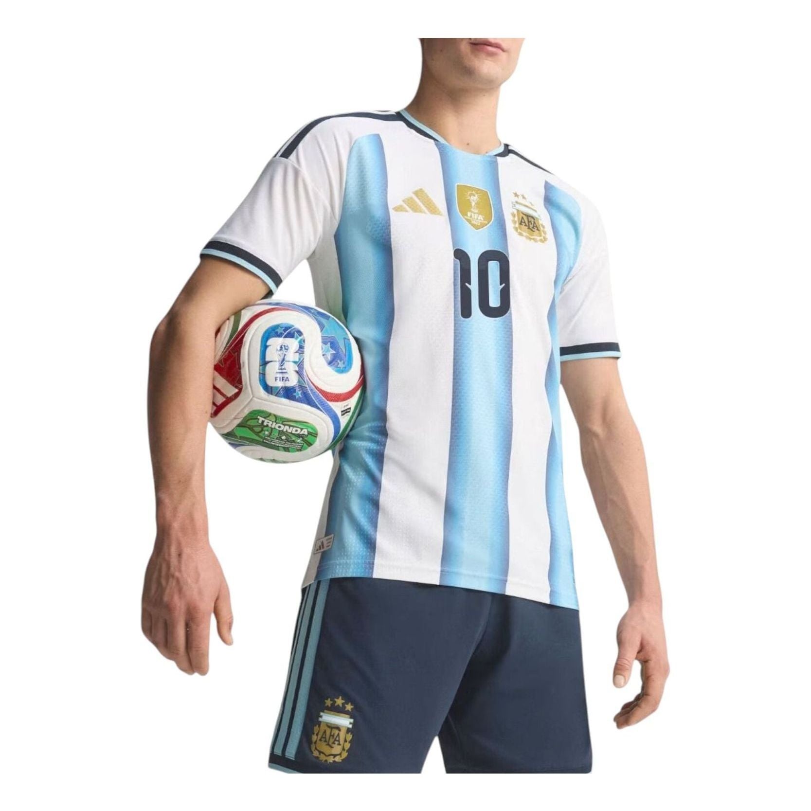 Домашняя футболка Adidas Argentina 26, аутентичная, цвет «белый, ледяной, светло-голубой»