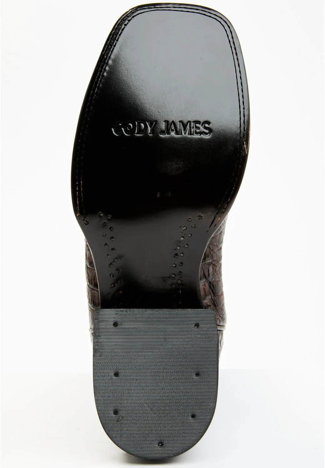 

Мужские вестерн-сапоги Cody James с экзотической кожей каимана, широкие квадратные носки - Bbme-208, коричневый