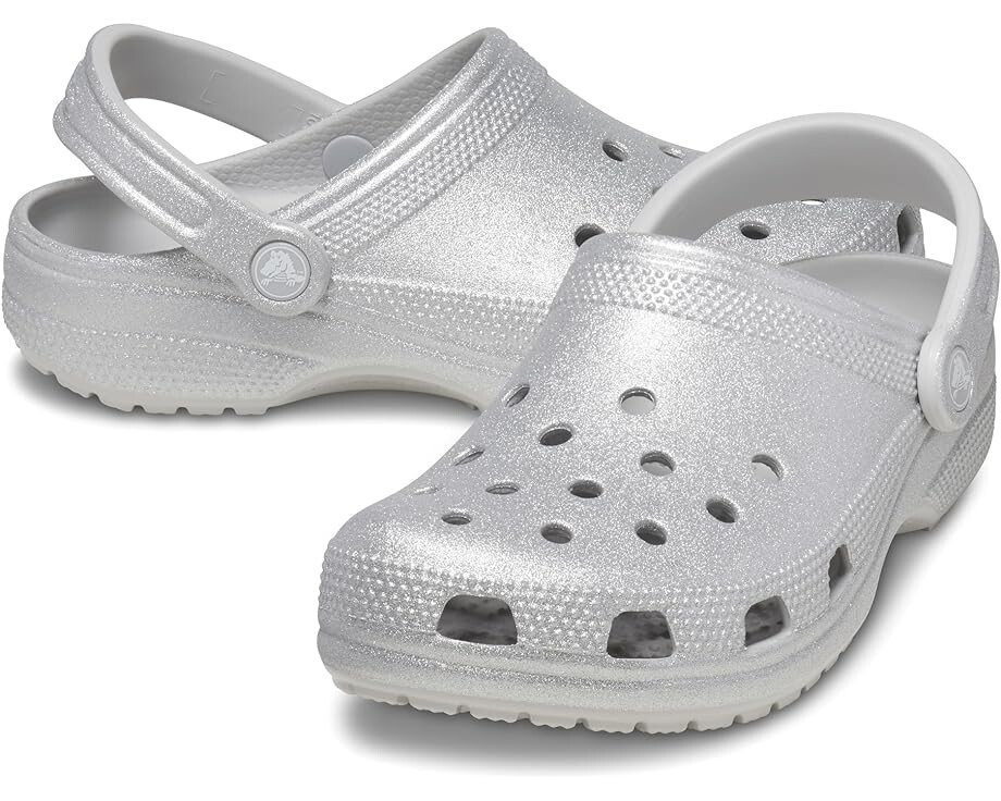 Сабо Crocs Classic - Glitter, цвет Silver Glitter