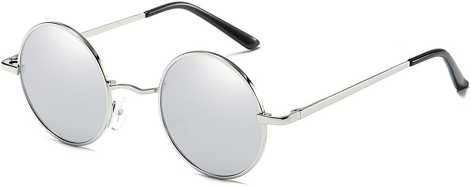

Классические поляризованные круглые солнцезащитные очки для мужчин, маленькие, в винтажном стиле ретро, ​​для женщин, для вождения, металлические очки KTUCN, Silver Mercury