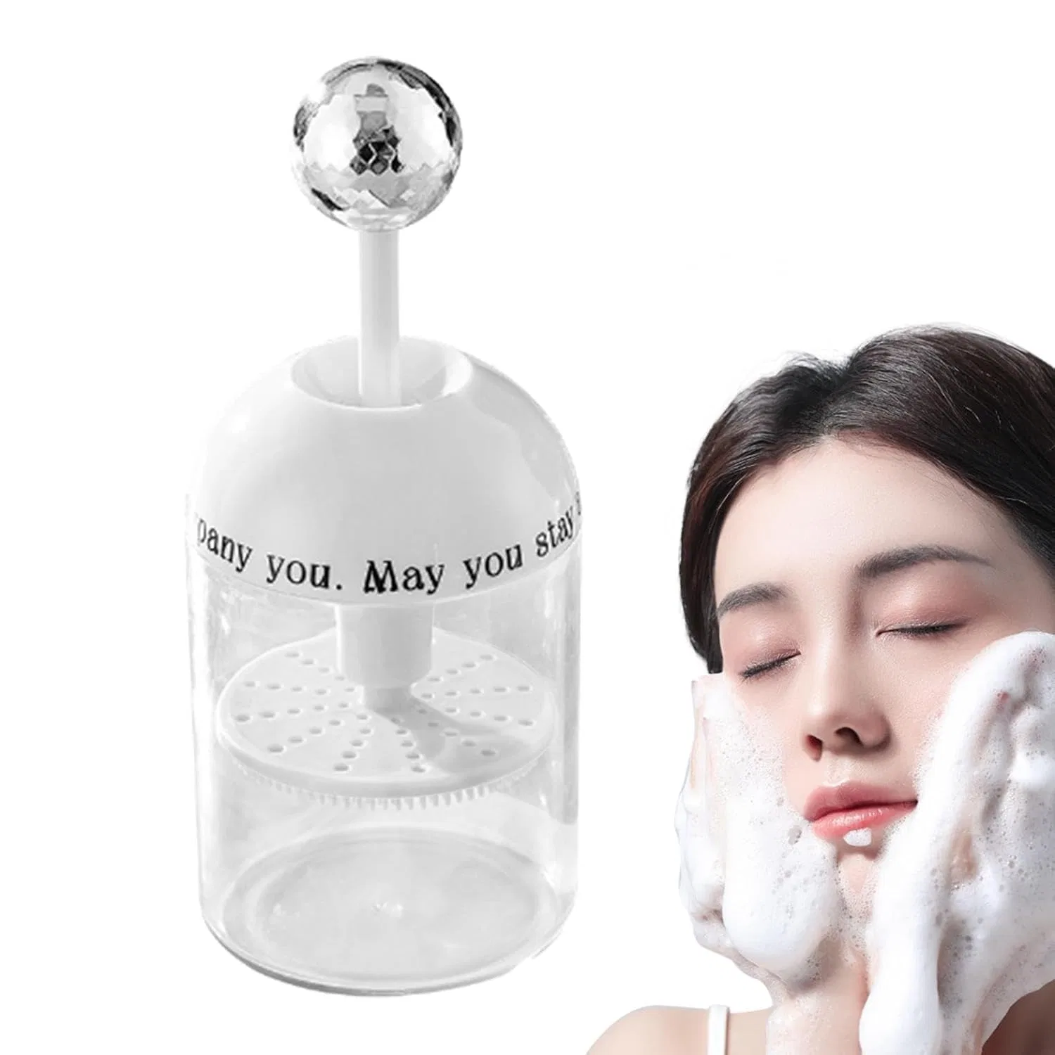 Пенообразователь для умывания с силиконовой массажной головкой Generic, White