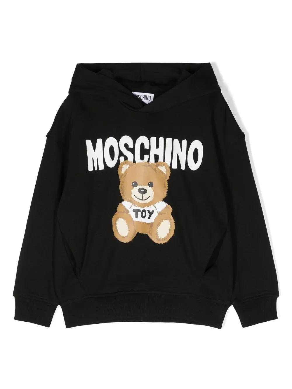 

Худи с принтом Moschino Kids, черный