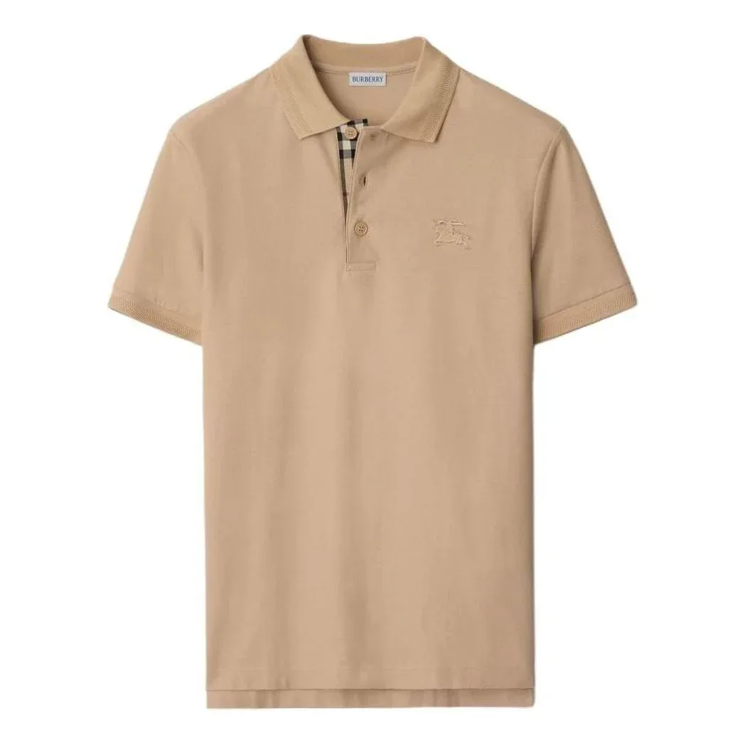 Поло Burberry Soft Fawn бежевый из хлопка