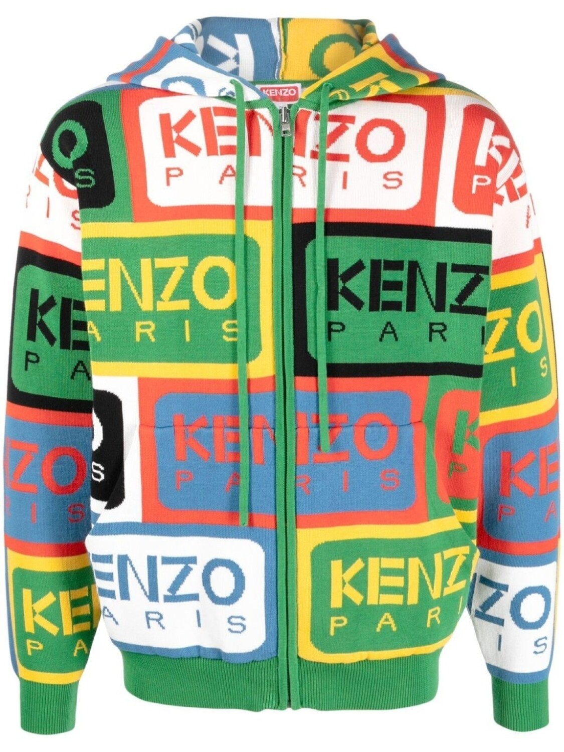 

Джемпер вязки интарсия с логотипом Kenzo, зеленый