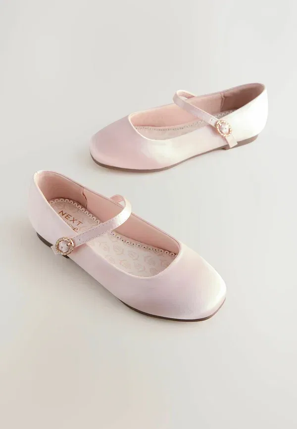 Туфли-лодочки с ремешком на щиколотке Next, pink satin stain resistant, розовый — фото 2