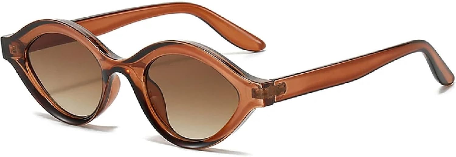 

Солнцезащитные очки с защитой от УФ-излучения UV400 для женщин и мужчин | Маленькие очки-«кошачий глаз» с градиентным переходом цвета | для занятий спортом на открытом воздухе DSVIGF, Tea Tea Gradient