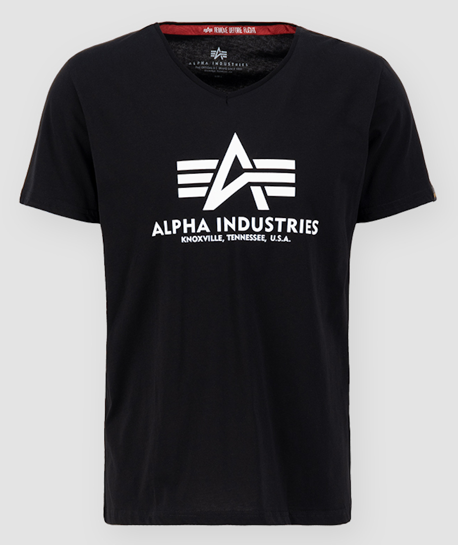 

Футболка Alpha Industries Basic V-Neck T-Shirt, черный