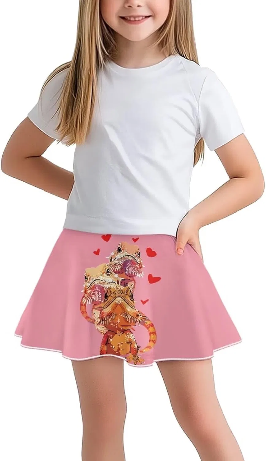 Юбка-шорты теннисная детская Zengppxfd, Pink Lguana