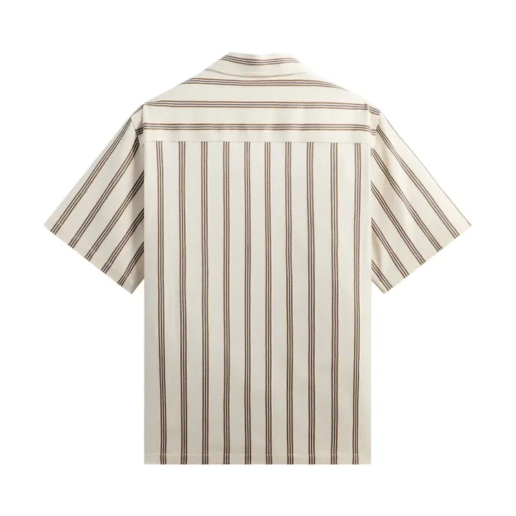Рубашка Kith Textured Stripe Thompson Camp Collar Shirt, кремовый — фото 2