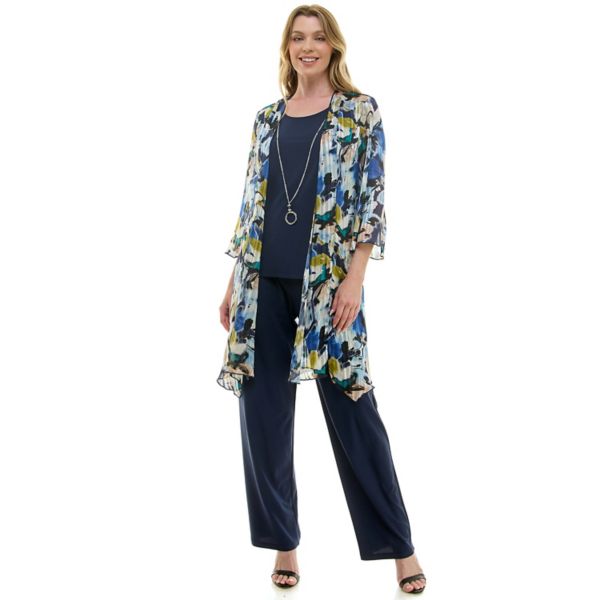 

Женский комплект из 2 предметов: топ и брюки Luxology, цвет navy blue olive