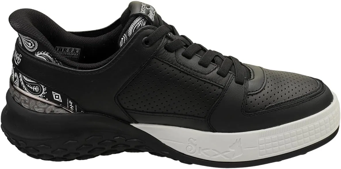 Мужские слипоны Skechers Snoop Sizzle Toke, Black (Black Leather) — фото 4