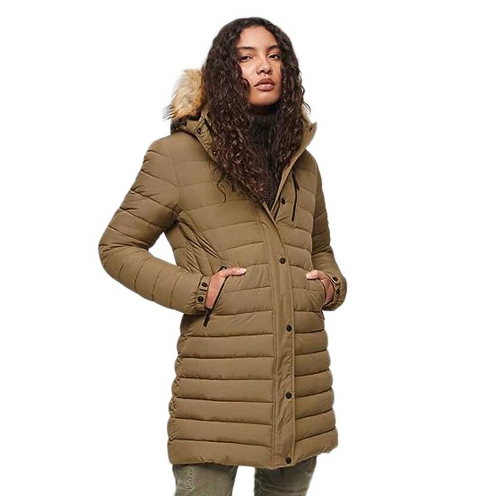 

Куртка Superdry Fuji Mid Length Puffer, зеленый