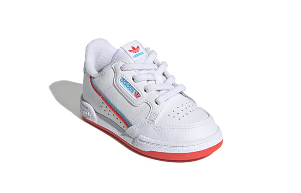Кроссовки оригинальные континентальные 80 el i красные Adidas, белый — фото 3