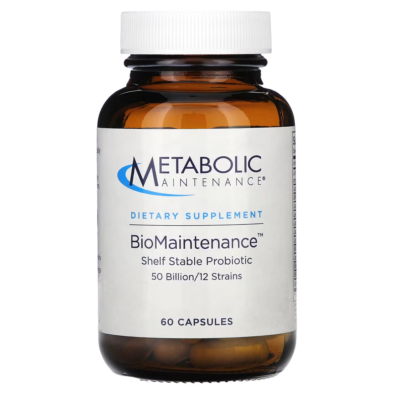 

Стабильный пробиотик Metabolic Maintenance BioMaintenance, 60 капсул