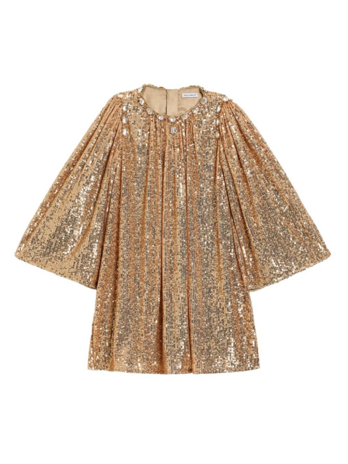 Платье с пайетками Dolce & Gabbana Kids, золотой