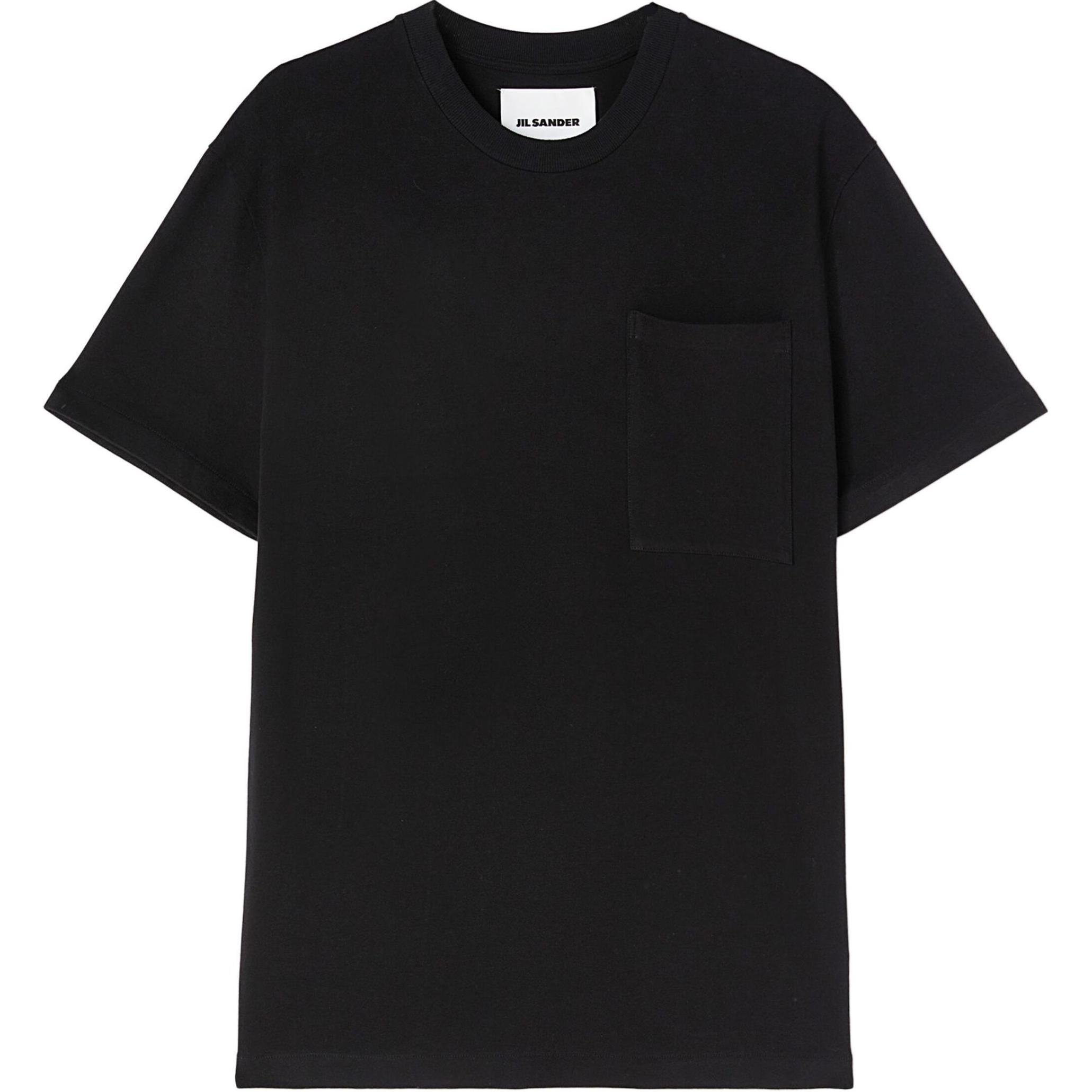 

Футболка с круглым вырезом из хлопка JIL SANDER, черный