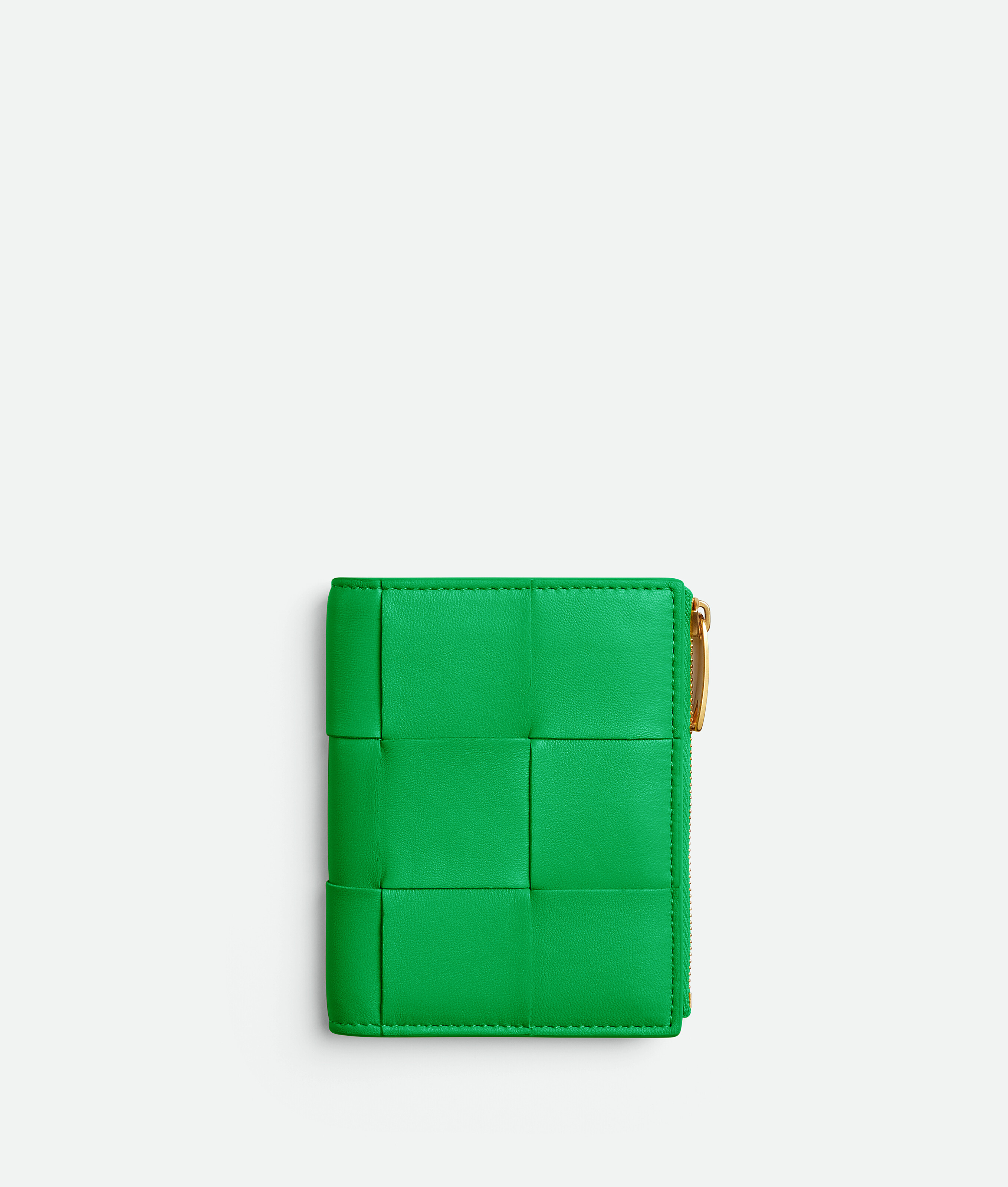 

Маленький складной кошелек на молнии Bottega Veneta, зеленый