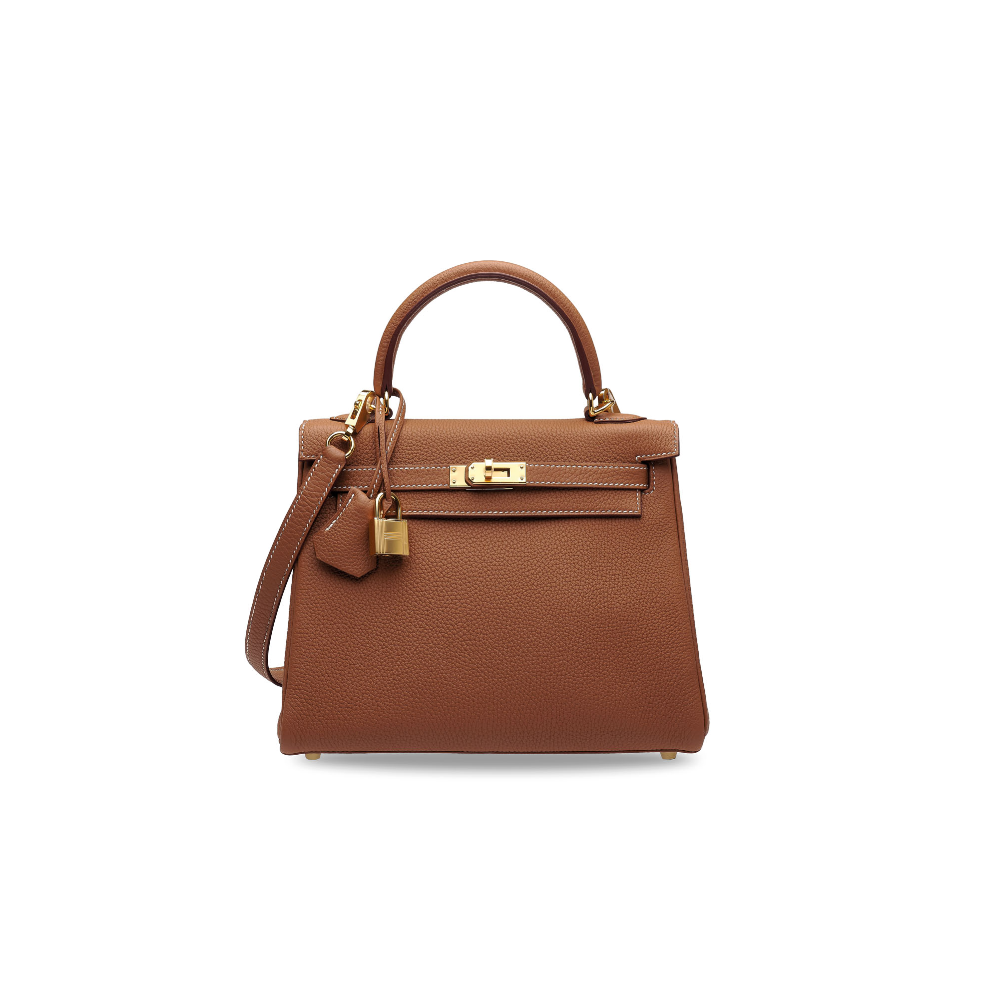 

Сумка Kelly Togo из телячьей кожи HERMES 37 золотистого цвета