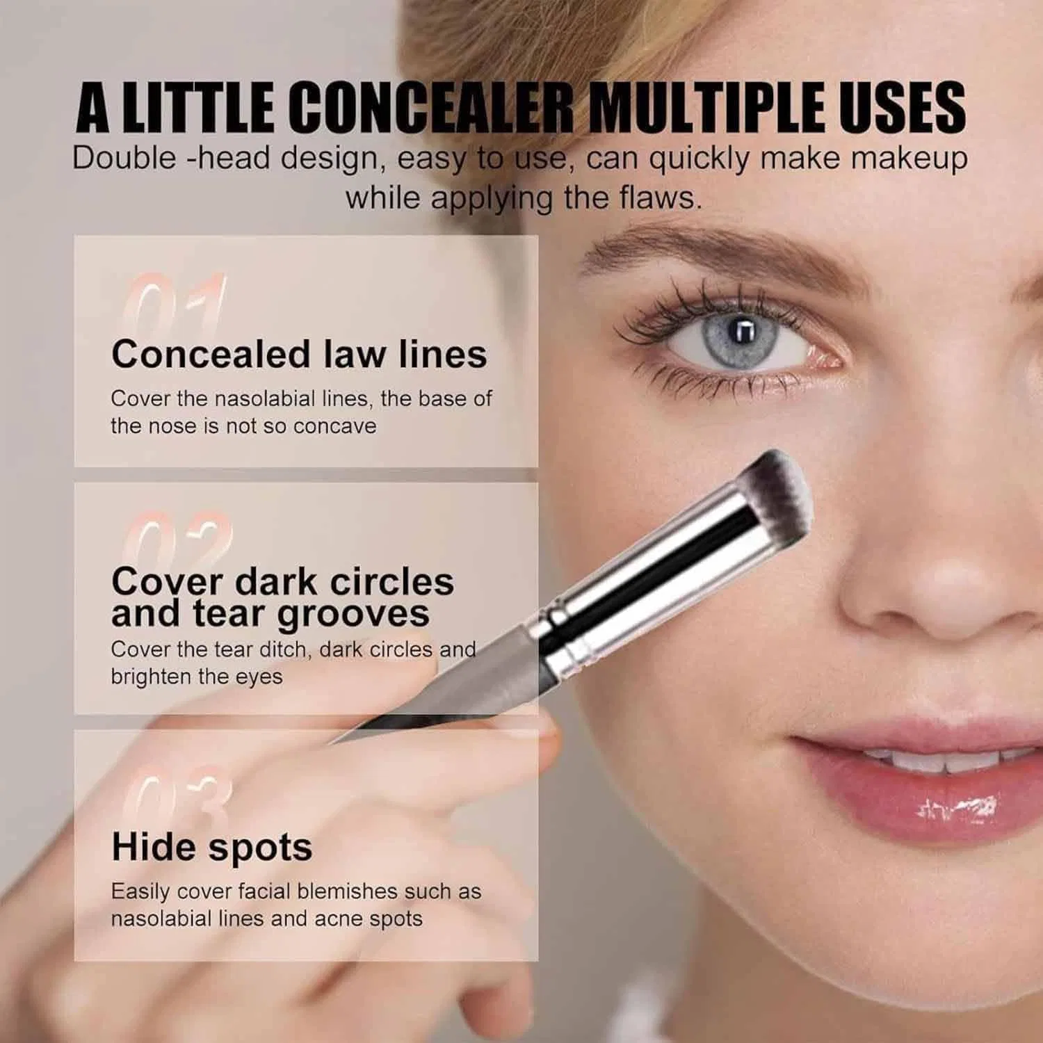 Корректор для лица Eye Brightener, крем, без бренда, 5 г, оттенок 02#-B — фото 4