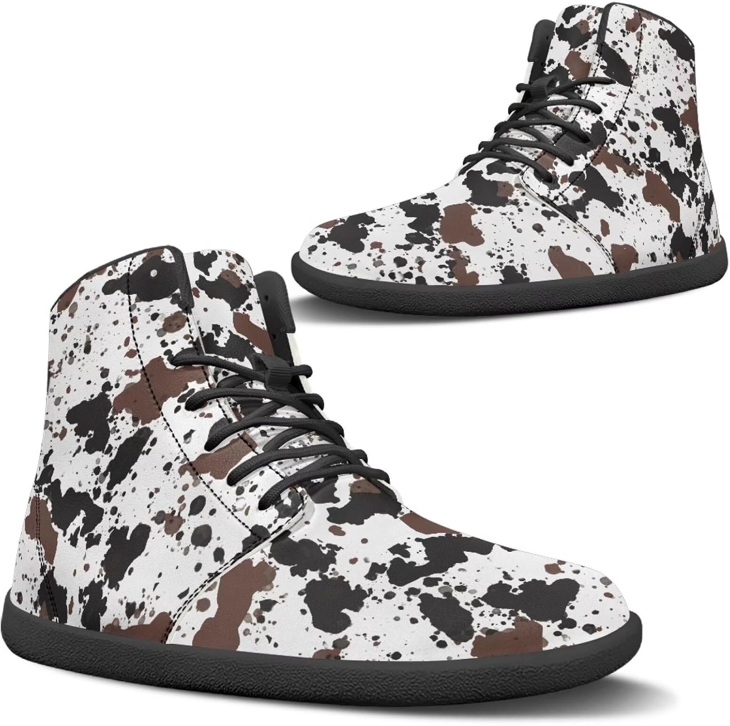 

Мужские ботинки без застежек с узором в виде сердца и пальцев, зимние снежные ботинки, теплые ботильоны Pugasmiru, Animal Textures Pattern