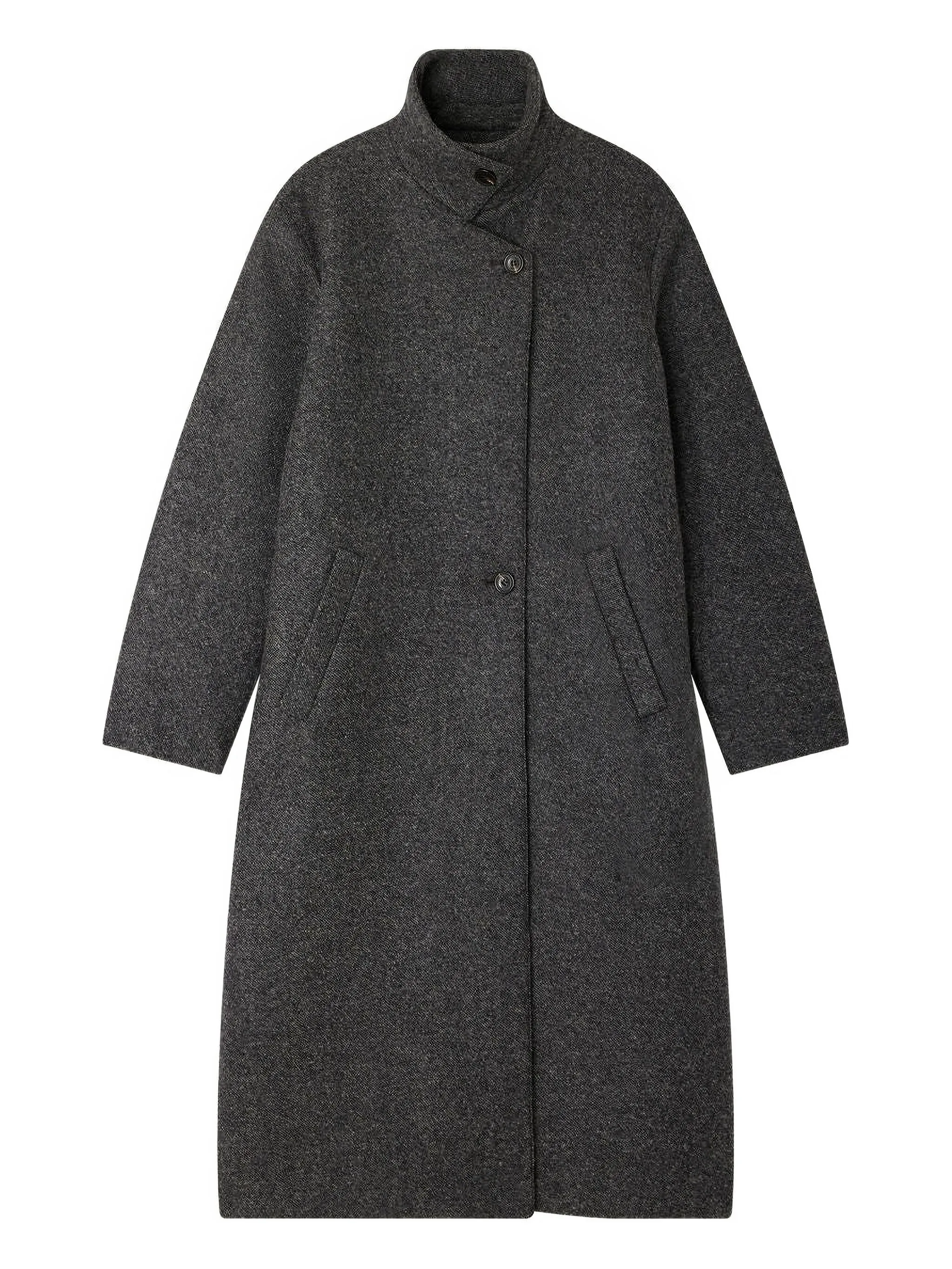 

Пальто с воротником на пуговицах Soeur, серый