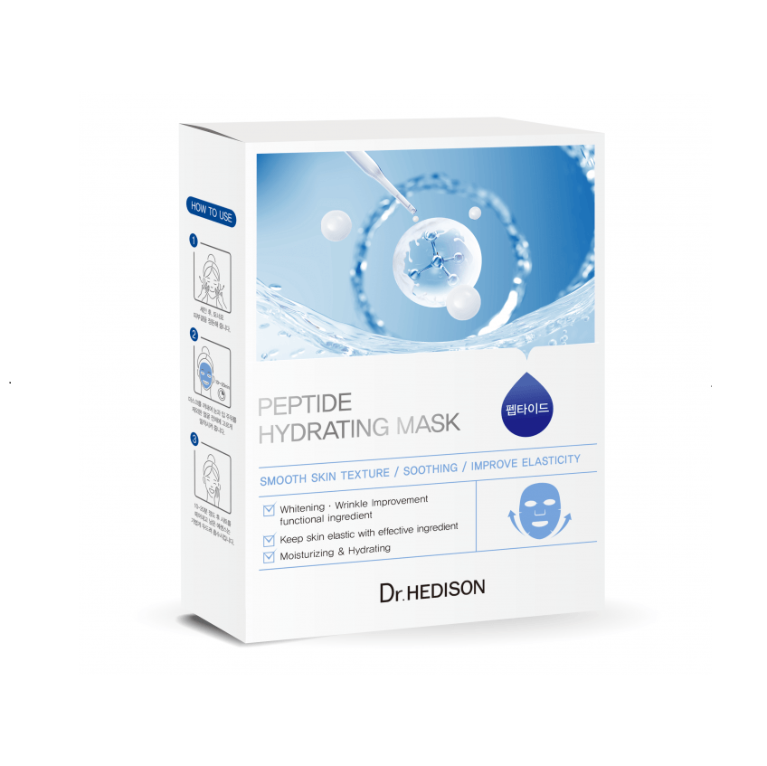 

Увлажняющая маска для лица peptide hydrating mask Dr.Hedison, количество 1 x 10 шт.
