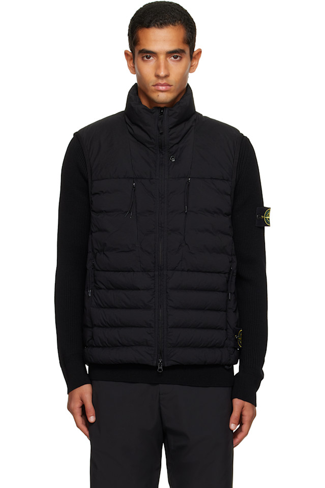 

Бесшовная нейлоновая жилетка G100004 для туннельного монтажа Stone Island, черный