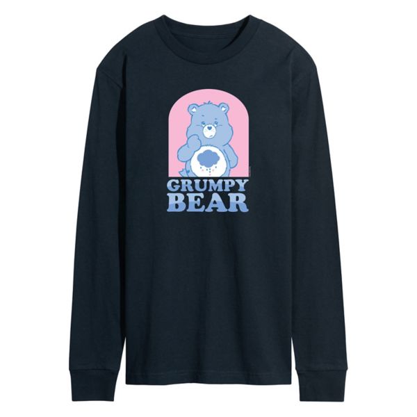 

Мужская футболка Care Bears пастельных тонов с длинным рукавом и принтом «Сердитый медведь» Licensed Character, синий