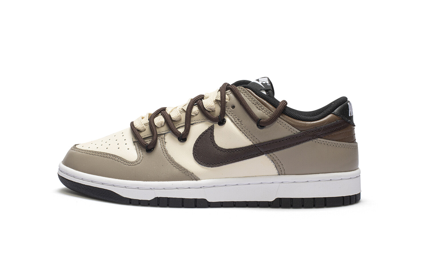 

Кроссовки Nike Dunk Skateboarding Shoes Women's Low-top Gray-brown-brown-red, коричневый
