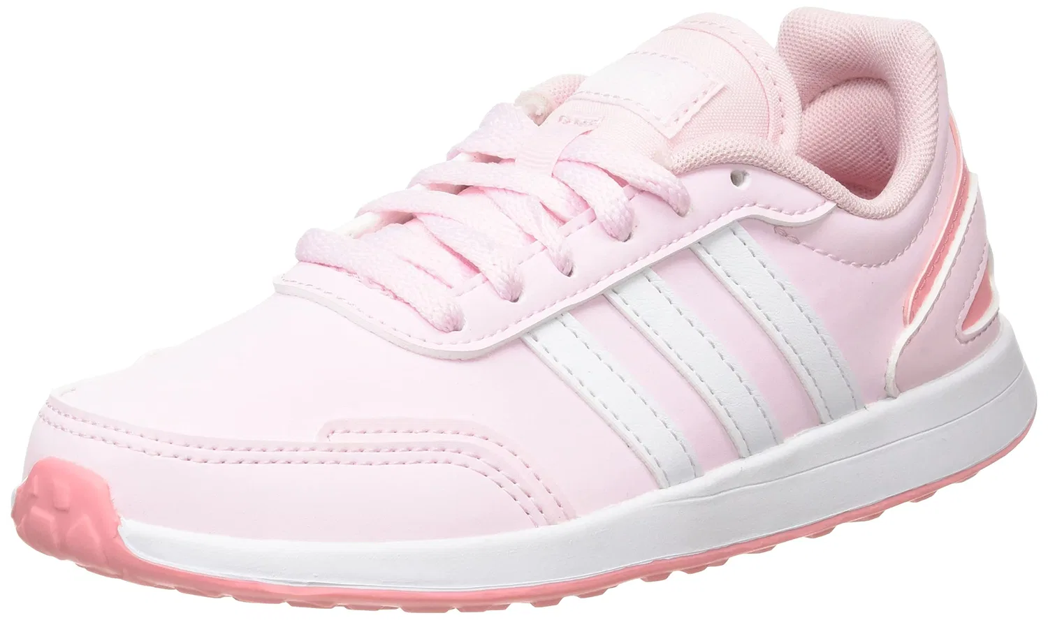 Детские кроссовки для мальчиков и девочек с липучками Vs Switch 3k Adidas, Clear Pink Ftwr White Super Pop