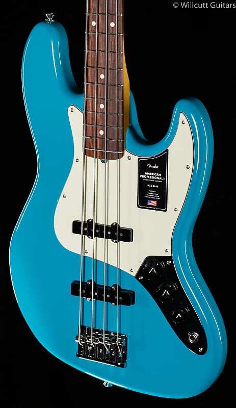 

Бас-гитара Fender American Professional II Jazz Bass Miami Blue Rosewood - US20078602-9.0 lbs