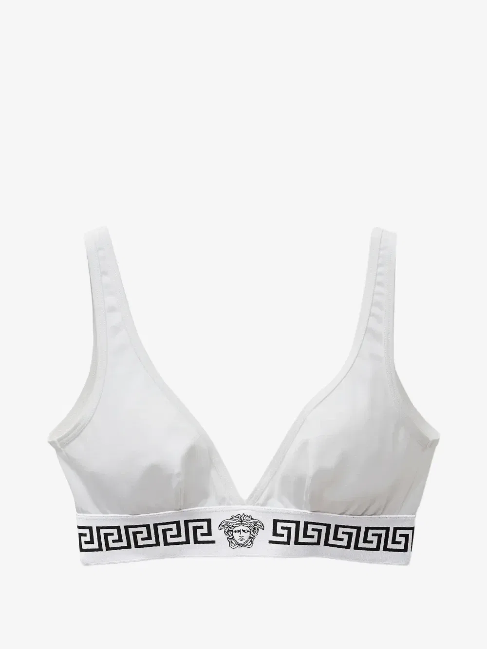 Хлопковый трикотажный бралетт VERSACE, белый