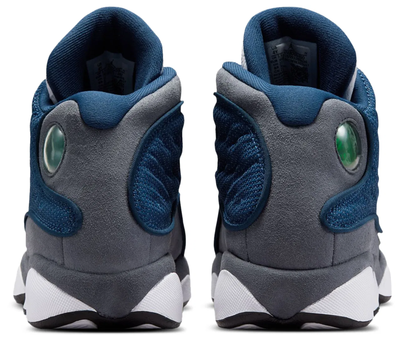 Детские баскетбольные кроссовки для мальчиков с кожаным верхом Jordan Retro 13 Jordan, University Blue/Grey/Navy — фото 3