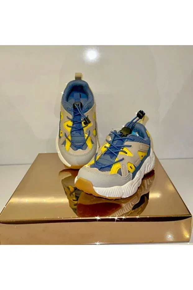 Детские кроссовки для девочек с принтом Sportswear Vicco, Blue Yellow