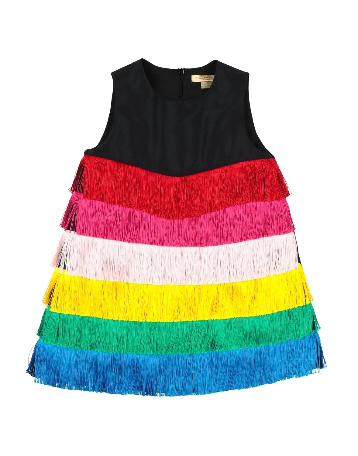 Детское платье с бахромой Stella Mccartney Kids, черный