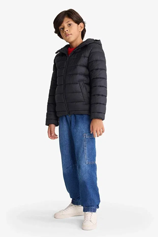 Детское пальто для девочек водонепроницаемое Boys d5899a825sp Defacto, Black-Bk27 — фото 2