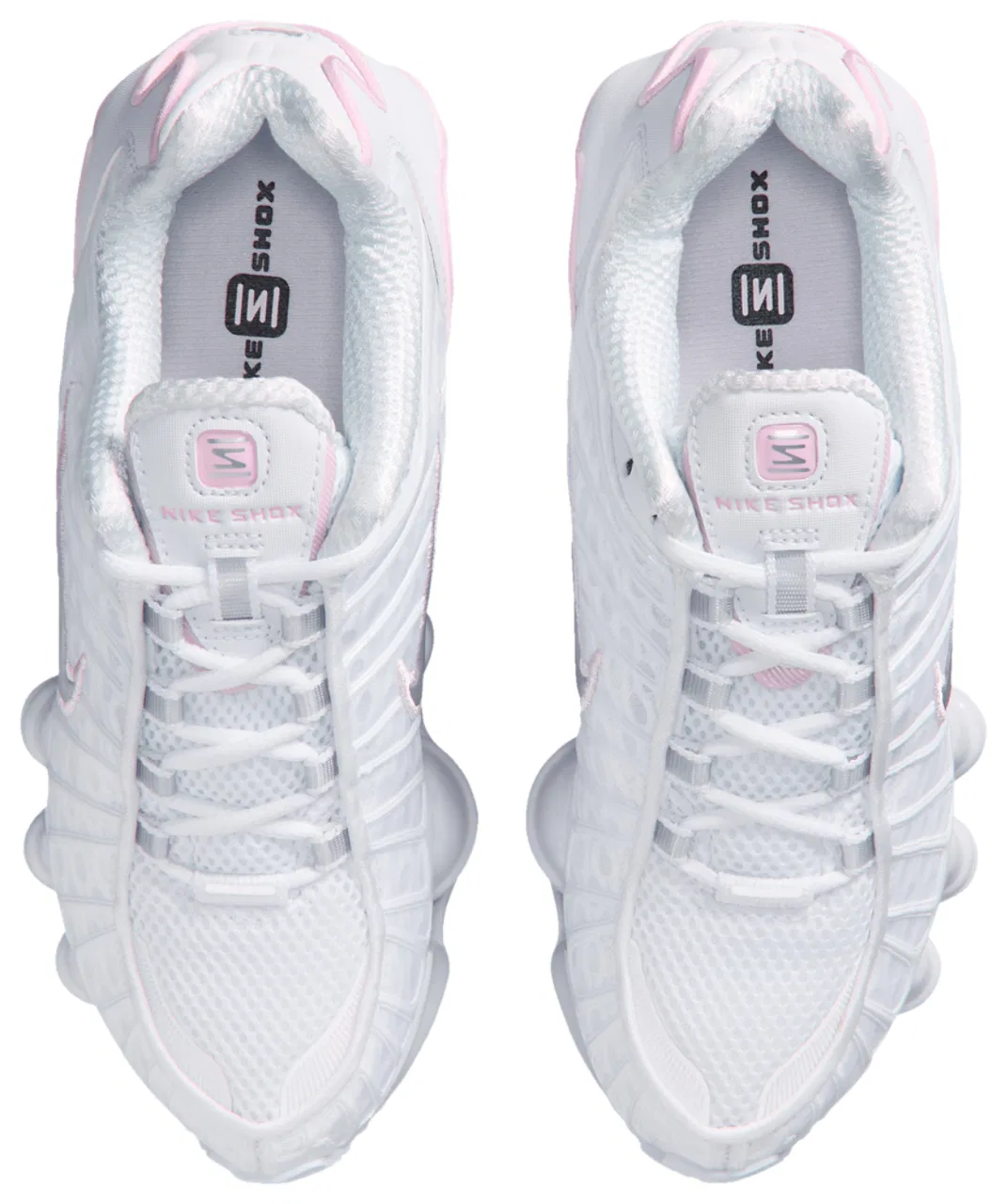 Детские кроссовки для мальчиков Nike Shox TL, White Metallic Silver Pink Foam — фото 4