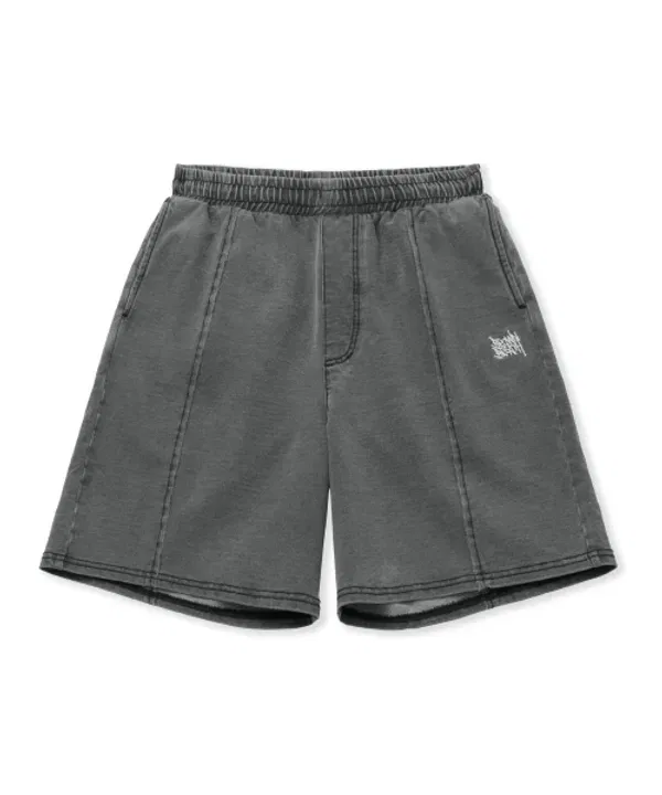 Шорты джинсовые с биркой, Kids tag jersey denim shorts, Brownbreath Kids, черный — фото 2