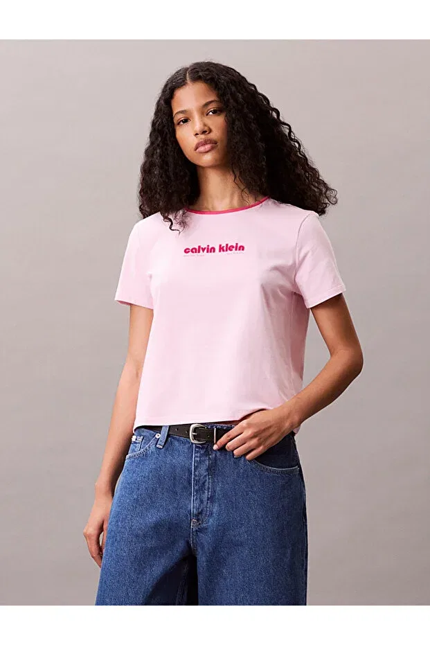 Женская футболка хлопковая Calvin Klein, Pink