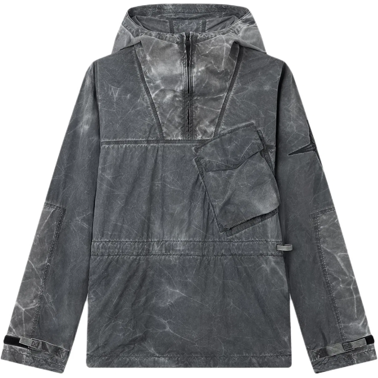 Мужская куртка с капюшоном, отстегивающаяся, средней посадки, STONE ISLAND, Black