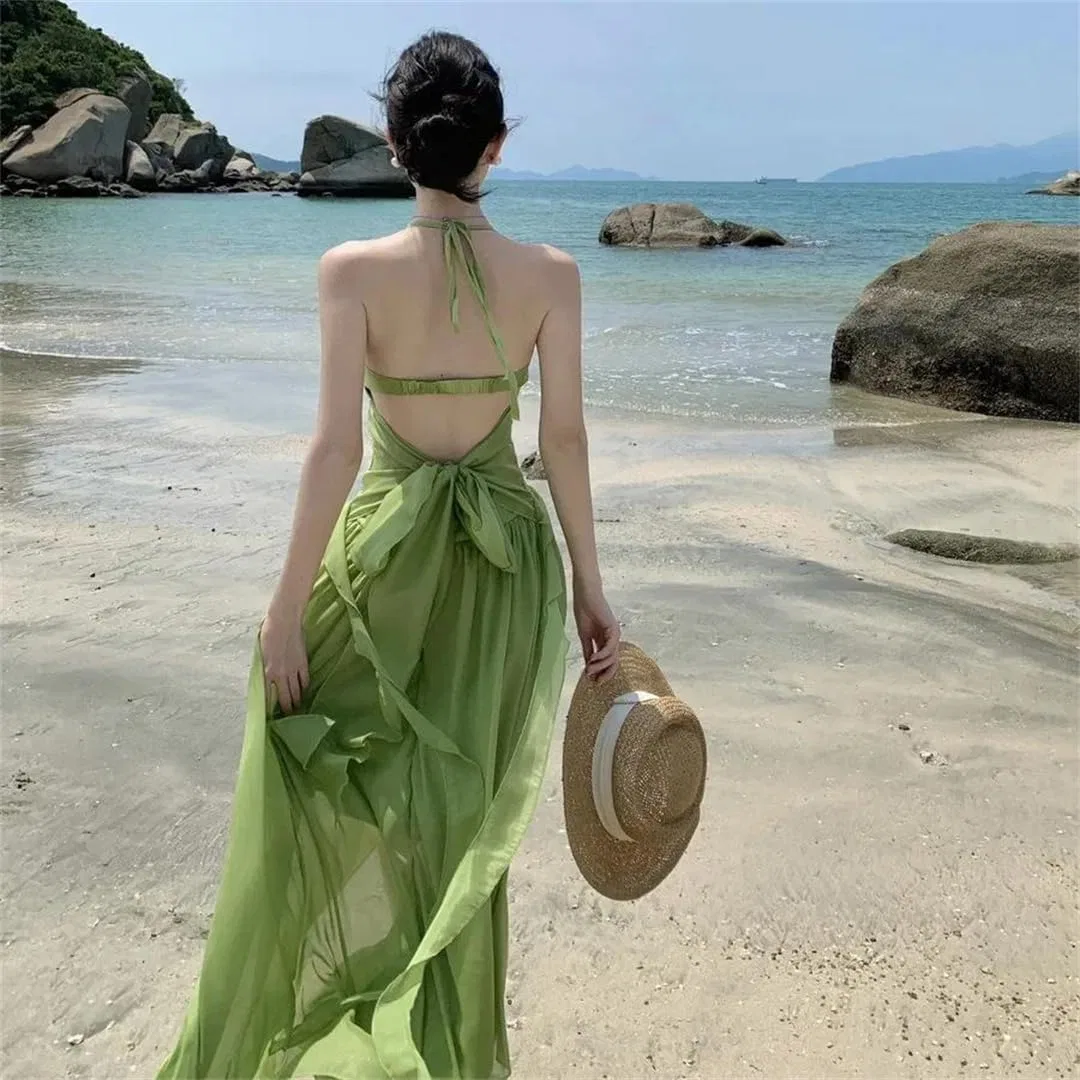 Женское повседневное платье-рубашка с запахом Vacation Long Dress, Jade — фото 2