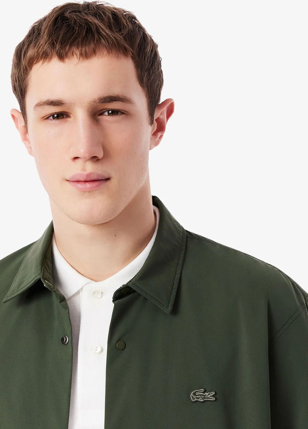 Рубашка oversize fit Lacoste, Haki-HCF — фото 3