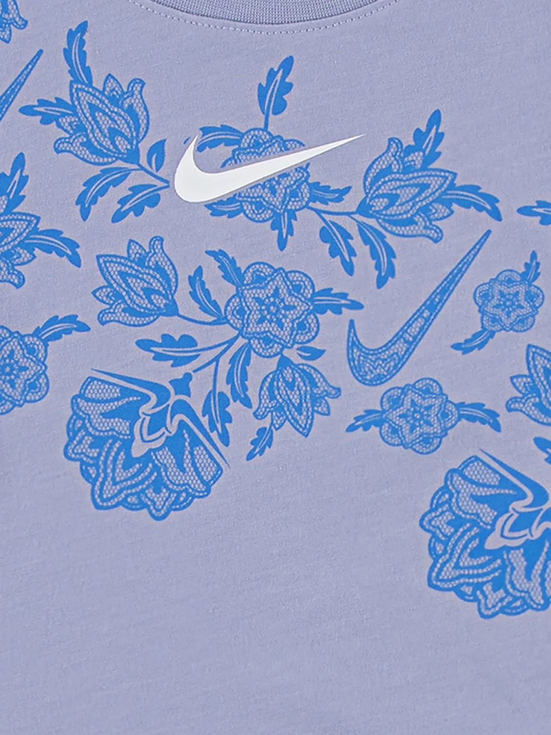 Комплект из футболки и шорт, с кружевным принтом Nike, синий — фото 4