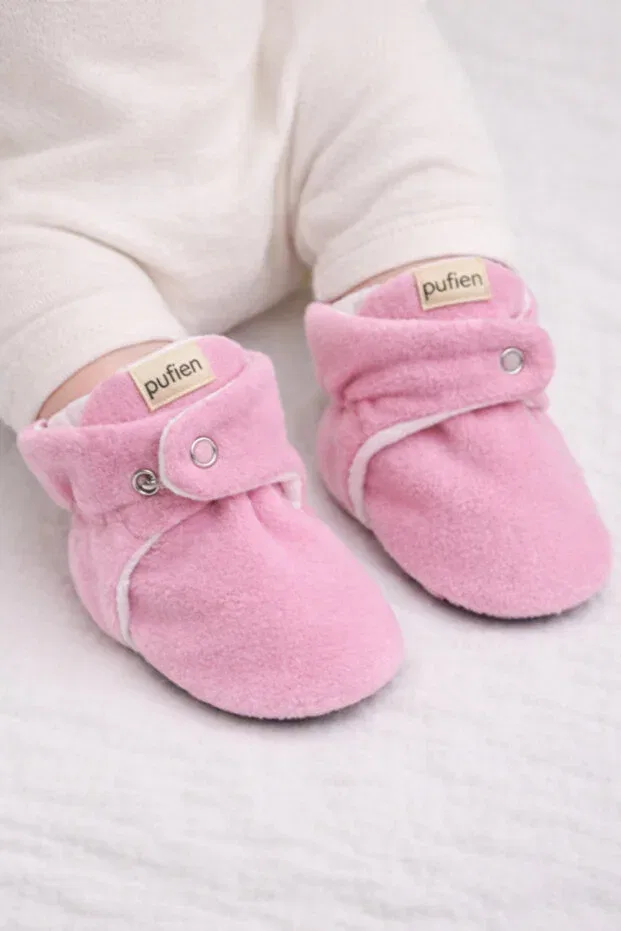 Детские пинетки для новорожденных органические с моделью Pufien, Pink